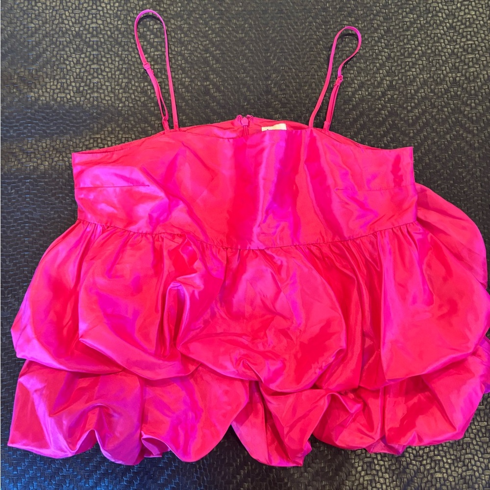 Vibrant Pink Ruffled Top